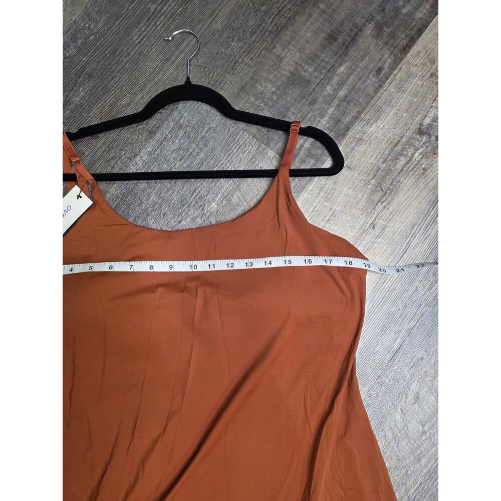 Ovruns Women's Exercise Tennis Dress Built-In Shorts XXL Rust Orange NWT - Picture 2 of 7